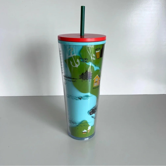 Starbucks Seattle Local Collection Cold Cup Tumbler Venti 24 oz - Picture 1 of 15